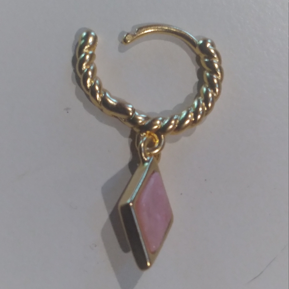 ✨️Madewell✨️Stone Collection Rhodonite  Small Hoops 💥💥 - Picture 3 of 8